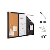 thumbnail of ALLBoards Tableau combi 3 en 1 60x40cm avec cadre en bois NOIR