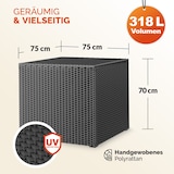 thumbnail of CASARIA® Polyrattan Auflagenbox Kissenbox Gartentruhe 318 L Schwarz