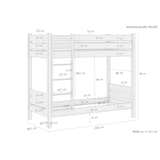 thumbnail of Stockbett für Erwachsene weiß 90x200 Nischenhöhe 100 Bettrahmen ohne Zubehör 60.16-09WoR