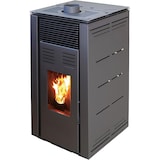 thumbnail of JOIMA - Pelletkachel zonder elektriciteit model NATUR STYLE 8 kW. Het werkt zonder verbinding met het elektriciteitsnet. De kleur zwart