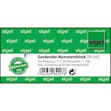 thumbnail of sigel Nummernblock 'Garderobe', 1-500, (B)105 x (H)50 mm