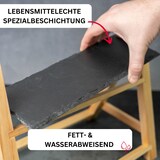 thumbnail of Westmark 2-stufige Naturschiefer-Etagère/Servier-Regal, Maße: 35,5 x 22 x 27 cm, Schiefer/Kiefer, Tapas + Friends, Anthrazit/Hellbraun, 69692260