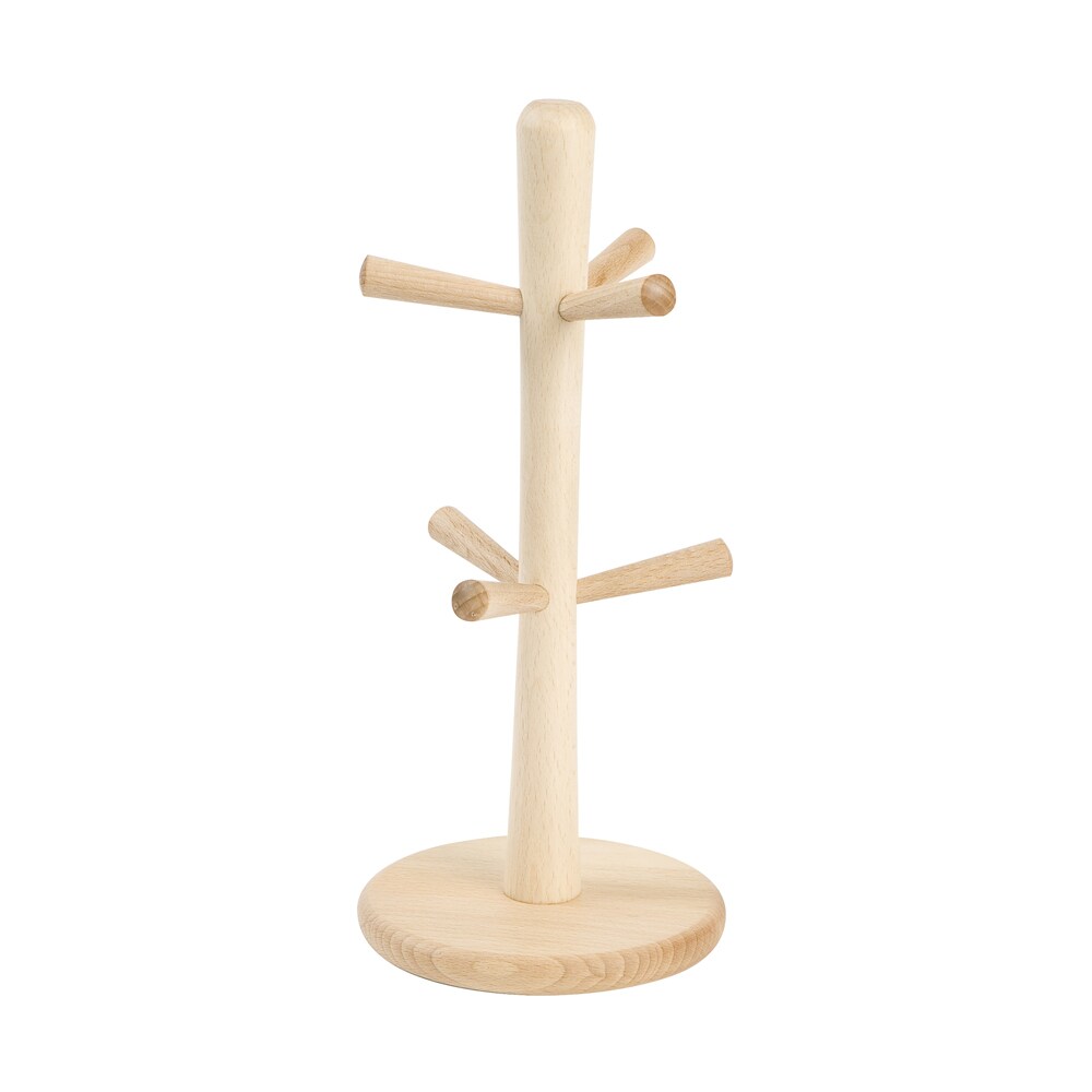 Arbre à mugs en hêtre -  Crème / Ivoire Rond Bois T&g Woodware 31.00x14.30 cm