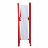 thumbnail of Reja de barrera HWC-B34, reja telescópica, aluminio rojo-blanco ~ altura 103cm, anchura 32-265cm