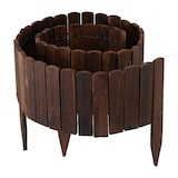 thumbnail of Relaxdays Beeteinfassung, 200 cm lang, flexibel, Sichthöhe: 20 cm, zum Stecken, Holz, Beetzaun, Rasenkante, dunkelbraun