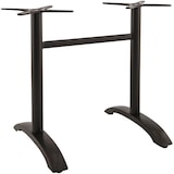 thumbnail of Pied de table double terrasse d'extérieur en métal noir Bacchus