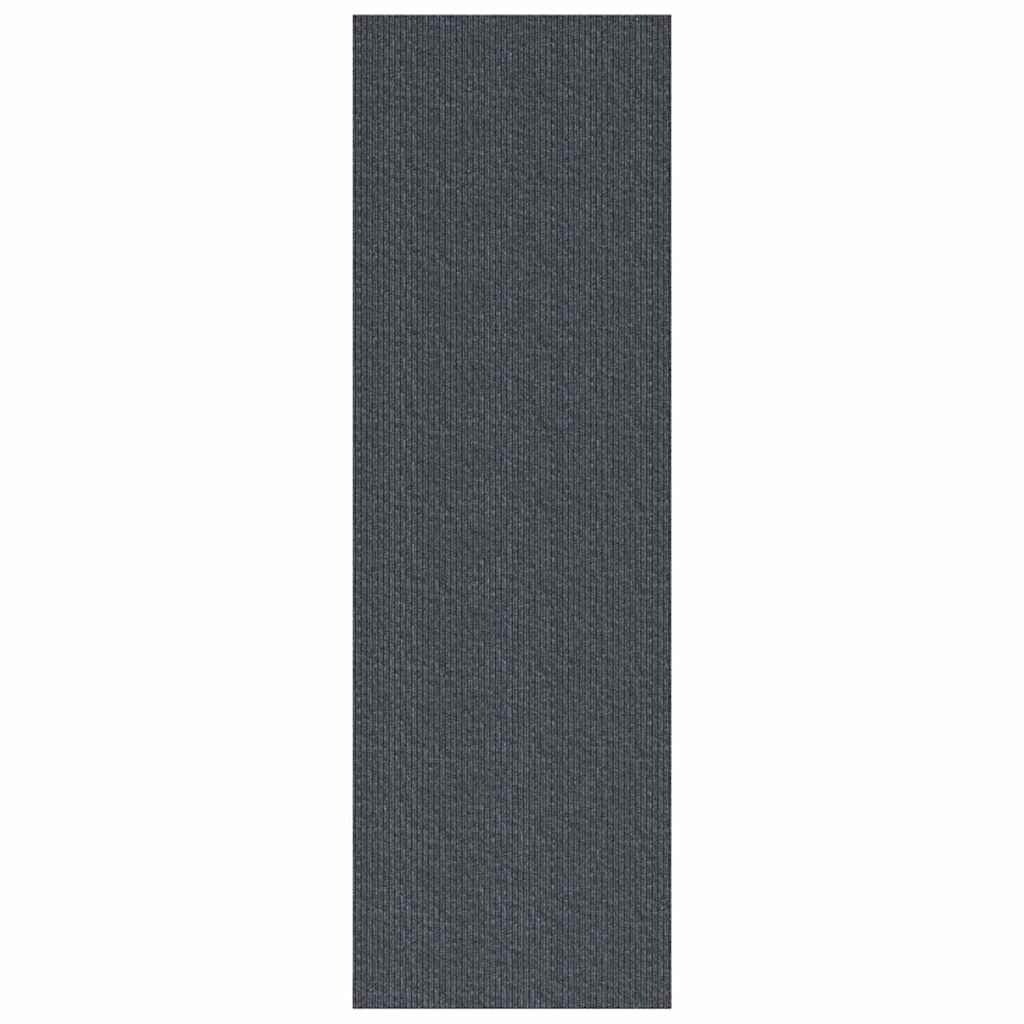 vidaXL Tapijt Loper Grijs 80 x 400 cm Stof