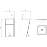 thumbnail of Lavamanos portátil autónomo automático de doble pulsador, agua fría y caliente Fabricante: Fricosmos. Referencia: 061466