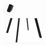 thumbnail of SalesFever Esstischgruppe 5-tlg. | 160 x 85 cm | Platte Akazie 26 mm cognac | Metallgestell schwarz | 4 Armlehnstühle aus Samt | braun – schwarz