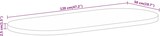 thumbnail of vidaXL Tischplatte 120x50x2,5 cm Oval Raues Massives Mangoholz