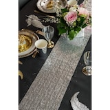 thumbnail of Tischläufer silber aus Pailletten 3 m x 19 cm