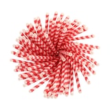 thumbnail of 1000 Trinkhalme Papier Ø 6 mm · 20 cm rot/weiss `Stripes`