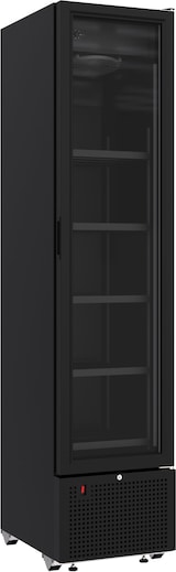 thumbnail of Mobiler Kühlschrank mit 1 Glastür Getränkekühlschrank Gastro 332 L +4/10°C ISO 38 mm Schwarz
