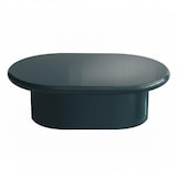thumbnail of Table basse ovale 100 x 70 cm en MDF effet laqué bleu canard