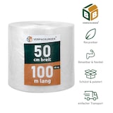 thumbnail of 4 x Luftpolsterfolie (0,5 x 100 m) Knallfolie Noppenfolie Polsterfolie 2-lagig 60 my Umzug BB-Verpackungen