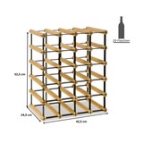 thumbnail of PROREGAL Modulares Weinregal VINOTECA MOD METAL | HxBxT 52,5x42,5x24,5cm | 4x5 Flaschen | Massives Kiefernholz | Natur | Flaschenregal