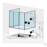 thumbnail of Kombination Badewanne Dusche K88-SW-EH-B-EA Duschtempel 180x100 cm OHNE Zusatzoption