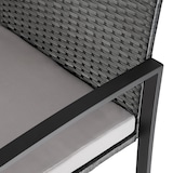 thumbnail of tectake Ensemble de salon de jardin en rotin Granada avec table pour 2 personnes Noir - gris clair/noir - 404994