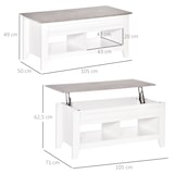 thumbnail of HOMCOM Mesa de Centro com Bancada Elevável HOMCOM 105x50x49 cm Branco
