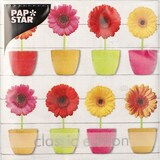 thumbnail of 20 Serviettes, 3 plis pliage 1/4 33 cm x 33 cm "Glowing Gerberas"