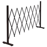 thumbnail of Alu Absperrgitter HWC-K56, Scherengitter Schutzgitter Zaun, ausziehbar schwenkbar Stahl 103x31-200x31cm, braun