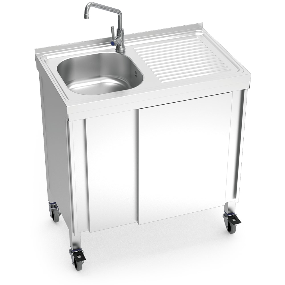 Fregadero portátil automático agua fría 800x500x865 mm