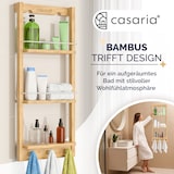 thumbnail of CASARIA® Duschregal hängend Holz mit 3 Ablagen