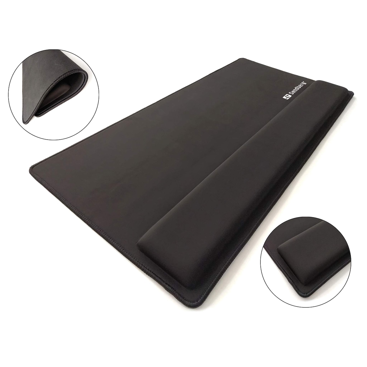 Sandberg desk pad pro xxl noir - tapis de souris noir, uniforme,