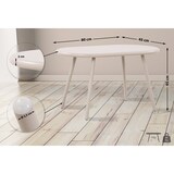 thumbnail of Couchtisch VORIN - Kunststoff Hellgrau 80x45x45 cm | Sofatisch Oval Beistelltisch Wohnzimmertisch Klein