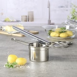 thumbnail of Edelstahl Kartoffelpresse Spätzlepresse 3 Locheinsätze