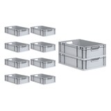 thumbnail of PROREGAL Eurobox NextGen Grip | HxBxT 17x40x60cm | 34 Liter | Griffe offen | Glatter Boden | Eurobehälter, Transportbox, Transportbehälter