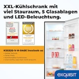 thumbnail of Exquisit Vollraumkühlschrank KS5320-V-H-040E inoxlook-az | 242 l Nutzinhalt | Inoxlook-az