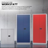 thumbnail of BISLEY Universal Flügeltürenschrank abschließbar - Stahlschrank mit 3-Punkt-Schloss & Flügeltüren - Aktenschrank aus Metall mit 4 Fachböden für 5