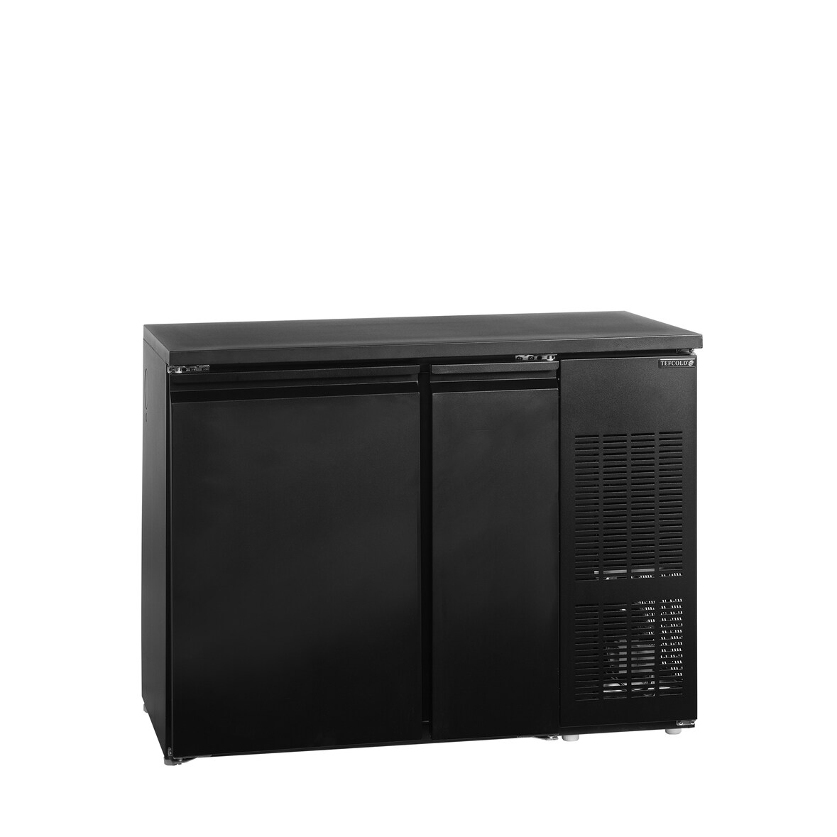 TEFCOLD Refrigerador de barriles, acero y vidrio, 1110 x 590 x 860 mm, refrigeración profesional, Negro