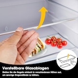 thumbnail of Merax Retro Mini Kühlschrank mit Gefrierfach, 72L, 2 Türen, kompakt für Single, Büro & Hotel Minibar, LED, 120 kWh/Jahr, Cyan