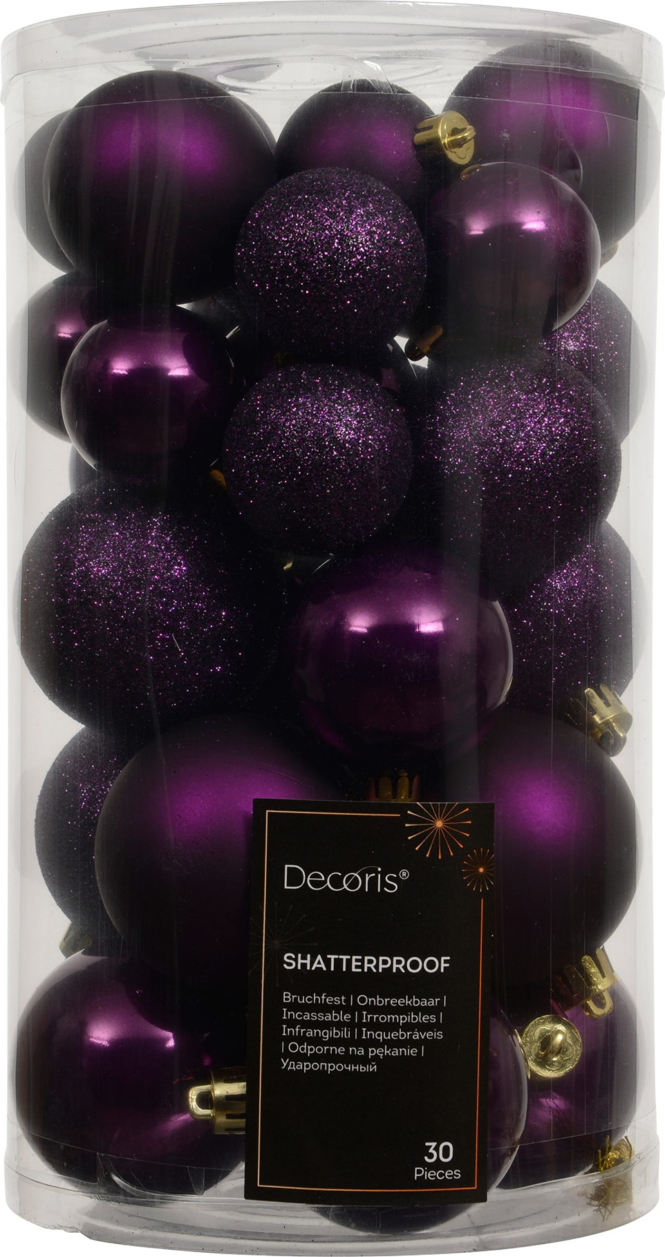 30 Weihnachtskugeln Kunststoff 4-6cm Mix klassisch & bruchsicher Christbaumkugeln Weihnachtsbaumkugeln Christbaumschmuck Weihnachtsbaumschmuck Feige