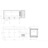 thumbnail of METRO Professional Table réfrigérée négative 3 portes GCF3100BS, acier inoxydable, 179.5 x 70 x 85 cm, 334 L, froid ventilé