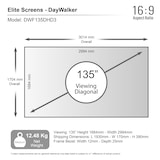 thumbnail of ELITE SCREENS Beamer Leinwand ,/DAYWALKER EDGE FREE - RAHMENLEINWAND/135/geeignet für: Normale Projektoren