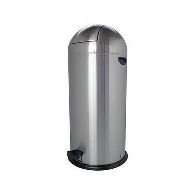 helit Push-Tretabfallbehälter 52L - edelstahl