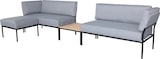 thumbnail of METRO PROFESSIONAL Juego de salón modular de exterior 4 piezas, acero/taco, 2 sofá, 1 taburete, 1 mesa, gris