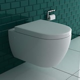 thumbnail of Spülrandloses Hänge-WC & Bidet mit Überlauf & Quick-Release D-Form WC-Sitz mit Absenkautomatik & inkl. Befestigungsmaterial | Komplett-Set |