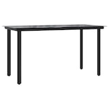 thumbnail of HELLOSHOP26 - Juego de comedor de jardín de 7 piezas y cojines, ratán negro y gris 02_0014909