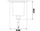 thumbnail of LED Einbau Bodenleuchte Bodenspot Bodenstrahler Edelstahl Rund  mit GU10 Fassung ohne Lechtmittel
