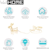 thumbnail of WellHome - Lichterkette mit Rentier und Schlitten – 9 Meter warmweißes Licht