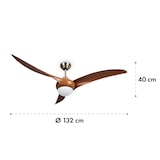 thumbnail of Monteverde Deckenventilator Deckenleuchte 52` 8.376m³/h 3 Flügel Walnuss 132