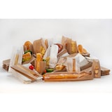 thumbnail of PACKNWOOD - 1 000u - Bolsa sandwich de papel kraft antigrasa blanca con ventana de cristal y fuelle de 6 cm 110x40mm H310mm - 210SACBCRY32G