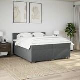 thumbnail of vidaXL Boxspringbett mit Matratze Dunkelgrau 200x200 cm Stoff