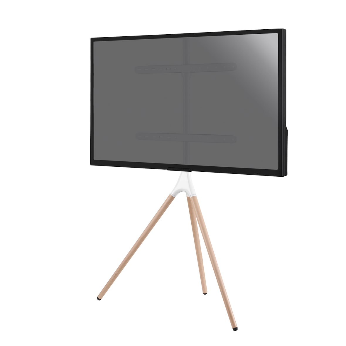 KIMEX - Soporte TV con caballete para pantallas 45"- 65" blanco/haya