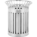 thumbnail of ulsonix Caixote do lixo - redondo - grande abertura - aço inoxidável / aço galvanizado - prata
