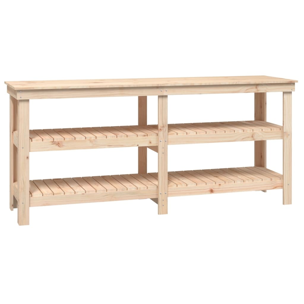 vidaXL Werkbank 181x50x80 cm massief grenenhout